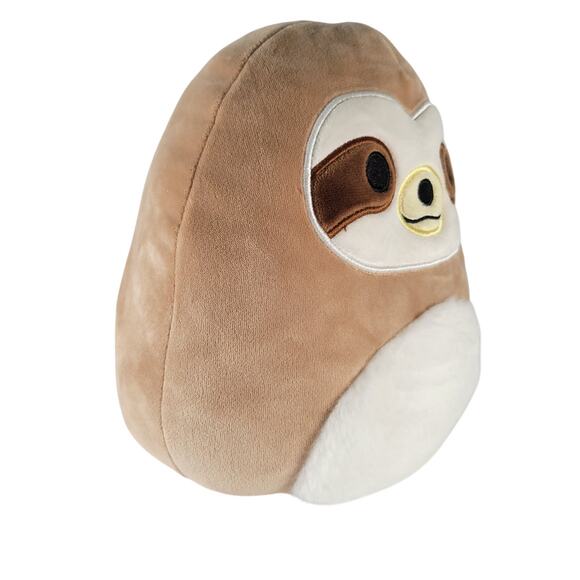 Squishmallows Sloth Plush 8" Kellytoy 2022 Soft Stuffed Animal Brown White Toy - Picture 2 of 11